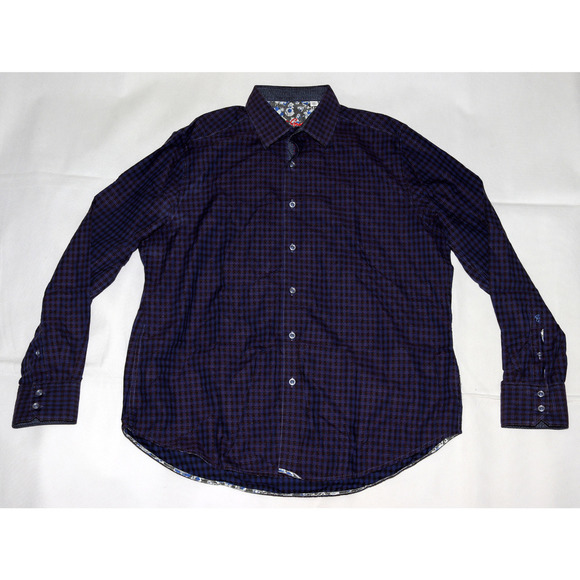 Robert Graham Classic Fit Men's Long Sleeve Button Front Flip Cuff Shirt Size XL - Picture 3 of 10